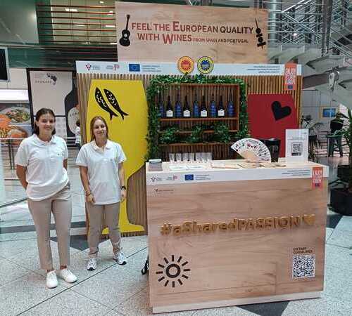 Los turistas descubren la diversidad de los vinos de España en su llegada a aeropuertos y museos