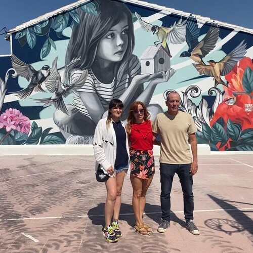 “Hogar”, el mural que simboliza el futuro de Letur y de la España rural