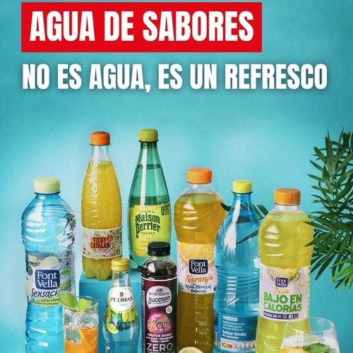 Agua parece pero no lo es. Las denominadas “aguas de sabores” contienen azúcares, edulcorantes y deben consumirse con moderación