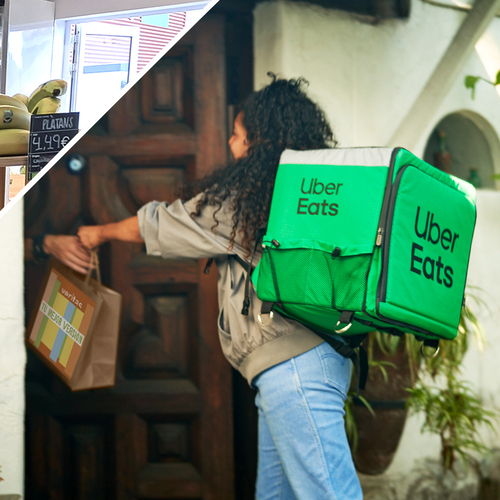 Veritas y Uber Eats se alían para llevar la compra ecológica a domicilio a más de 35 ciudades españolas