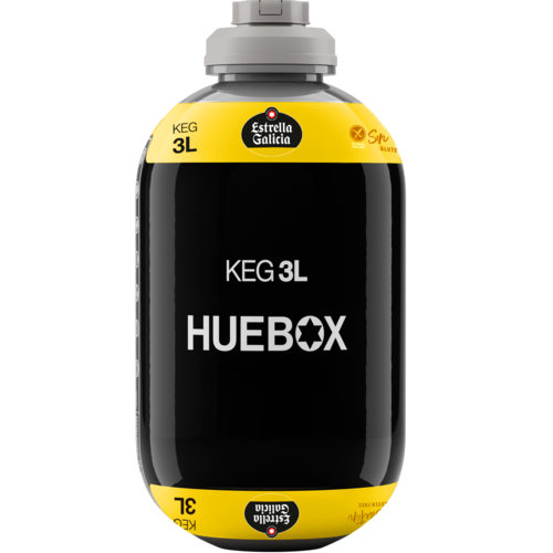 Huebox, el tirador doméstico de Estrella Galicia, ahora también con barriles de cerveza Sin Gluten