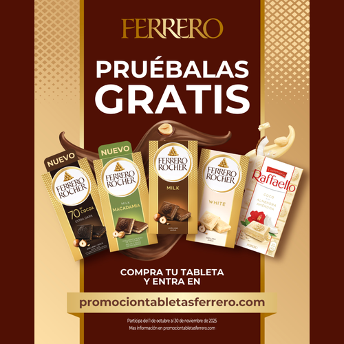 Prueba gratis la gama de tabletas Ferrero y descubre sus nuevos sabores