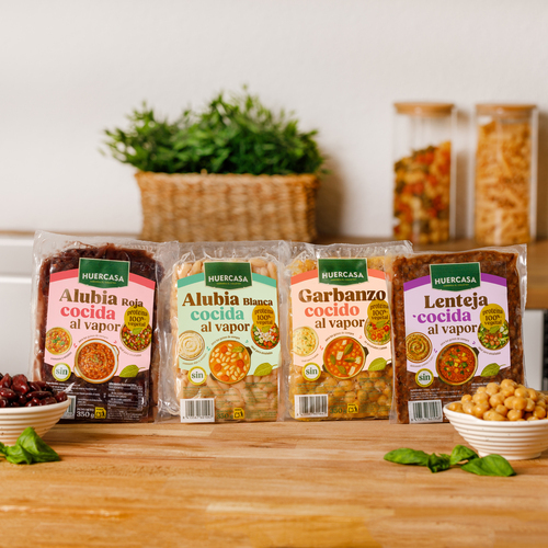 HUERCASA refuerza su línea de legumbres frescas con nuevos formatos y un packaging innovador