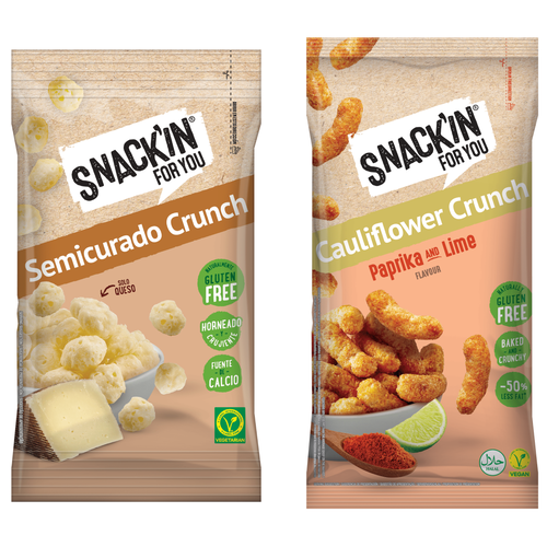 Snack’In For You presenta los nuevos ‘Coliflor Crunch’ y amplía su gama de ‘Cheese Crunch’