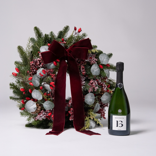 La corona navideña que Champagne Bollinger y Sally Hambleton proponen para esta Navidad