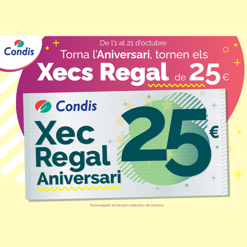 Condis celebra su 64º aniversario entregando cheques por valor de 25 euros