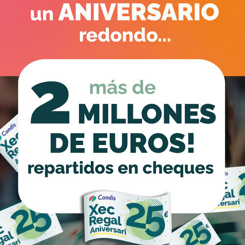 Condis celebra su 64 aniversario con más de 2 millones de euros en cheques regalo