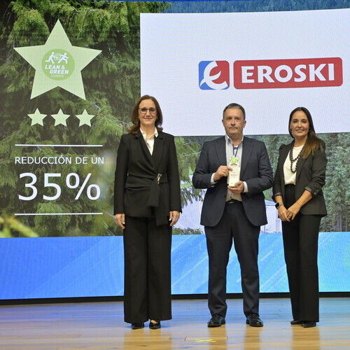 EROSKI recibe su tercera estrella Lean & Green por reducir más de un 35% sus emisiones de CO₂