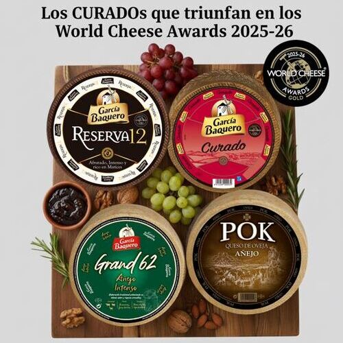 García Baquero: la marca fabricante más premiada en los World Cheese Awards 2025-26 con 12 medallas