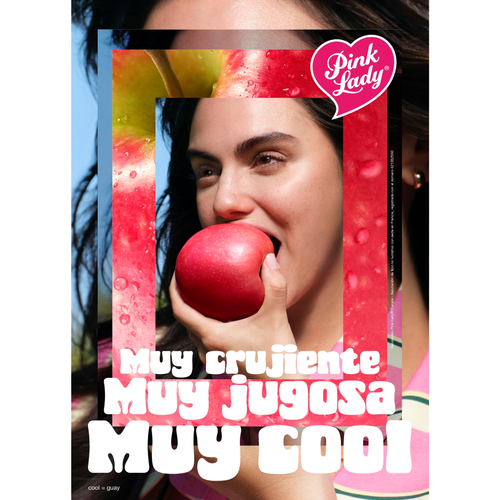 Muy crujiente, muy jugosa, muy cool: así es la nueva imagen de Pink Lady