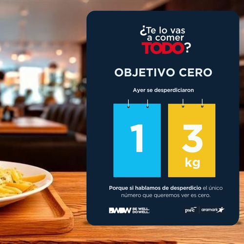 Hasta un 18% menos de desperdicio: el impacto real de la campaña de concienciación de PwC y Aramark