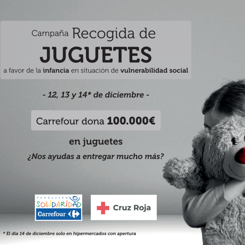 Carrefour arranca la campaña ”DUENDES” en beneficio de la infancia en riesgo de exclusión social con una donación directa a Cruz Roja de 100.000 euros en juguetes