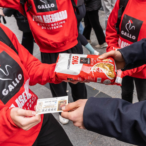 Gallo convierte los décimos de la Lotería Nacional sin premio en regalos con ‘Pasta Asegurada’
