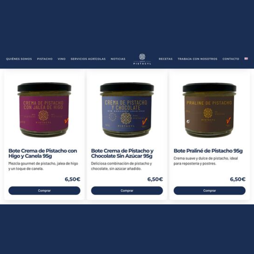 Grupo Pistacyl lanza su propia tienda online para facilitar la comercialización nacional e internacional de su pistacho y vino