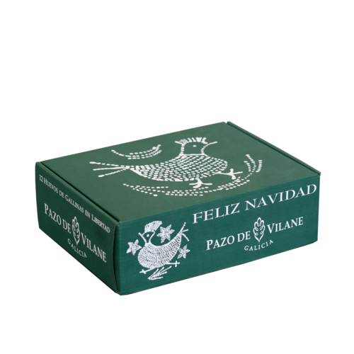 Pazo de Vilane lleva a los lineales, un año más, su tradicional caja verde edición Navidad 