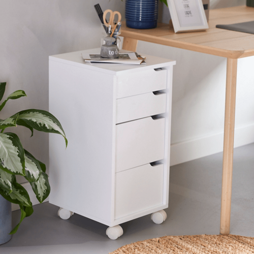 ALDI pone a la venta una cajonera de madera de pino con ruedas por solo 39,99 euros