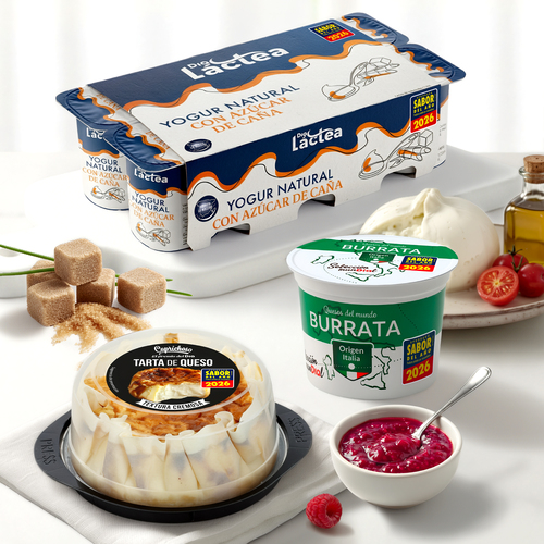 Dia logra el reconocimiento Sabor del Año 2026 en tres de sus productos: burrata fresca, yogur natural con azúcar de caña y tarta de queso