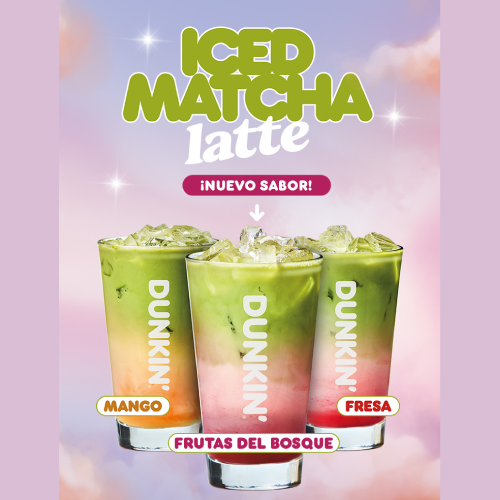 Dunkin’ amplía su gama de “Iced Matcha Latte” con el nuevo sabor frutas del bosque
