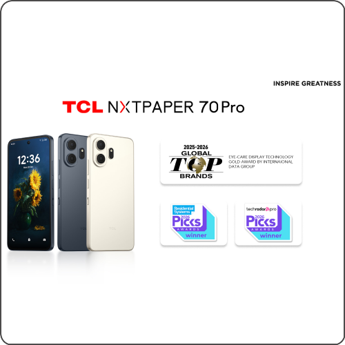TCL NXTPAPER 70 Pro arrasa con varios premios tras su presentación en CES 2026 