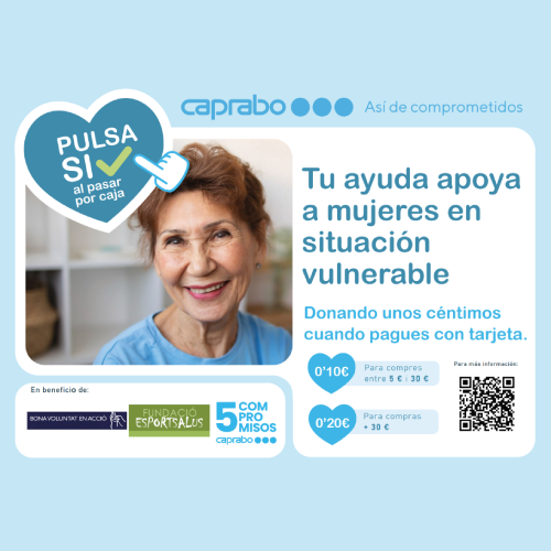 Caprabo impulsa la ayuda a mujeres víctimas de violencia de género con Fundació Esportsalus y Bona Voluntat en Acció