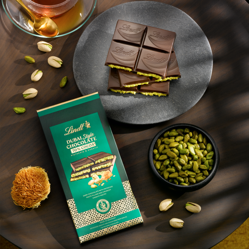 Vuelve Lindt Dubai Style Chocolate con nuevas variedades en chocolate blanco y chocolate negro 70% cacao 