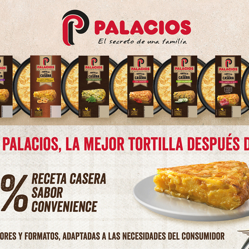 Nueva imagen en la gama Tortillas Palacios Receta Casera