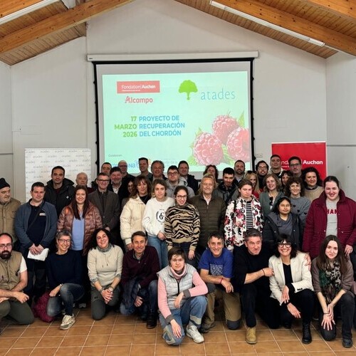 La Fondation Auchan (Alcampo) apoya la recuperación del chordón del Moncayo impulsada por ATADES