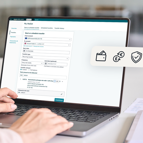 Amazon lanza Seller Wallet, la herramienta de gestión de fondos para facilitar a los vendedores la gestión de sus operaciones internacionales