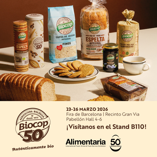 Biocop celebra en Alimentaria 50 años de compromiso bio con más novedades que nunca