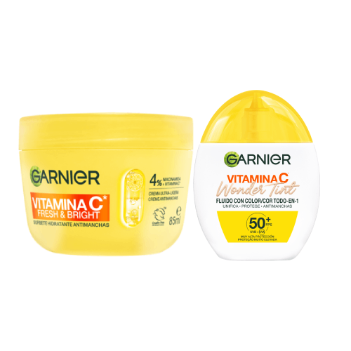 El dúo de Garnier para un “efecto buena cara” al instante en solo dos pasos