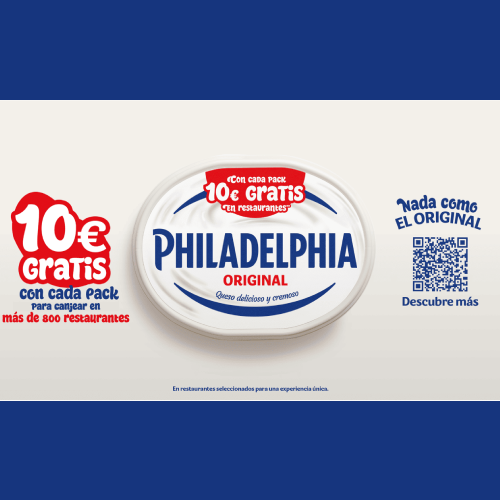 ‏Philadelphia regala 10€ con cada pack para canjear en más de 800 restaurantes y refuerza su esencia con “Nada como El Original”‏ 