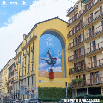TCL lleva la inspiración a las calles de Italia con una campaña OOH y activaciones de marca inspiradas en los Juegos Olímpicos de Invierno