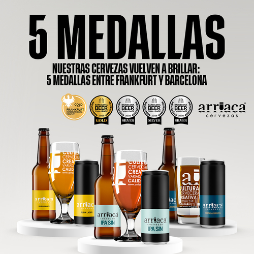 Arriaca suma cinco nuevos premios internacionales en Barcelona y Frankfurt y abre el palmarés de su gama SIN Alcohol