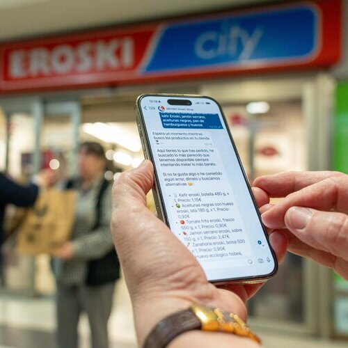 EROSKI lanza la compra por WhatsApp con inteligencia artificial y entrega ultrarrápida