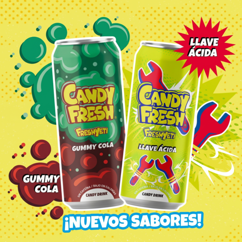  Candyfresh revoluciona el mercado de bebidas con el lanzamiento de "Llave Ácida" y "Gummy Cola"